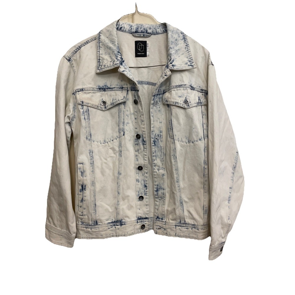 Acid Wash Vintage Denim Truckers Jacket Size L 80's-90's